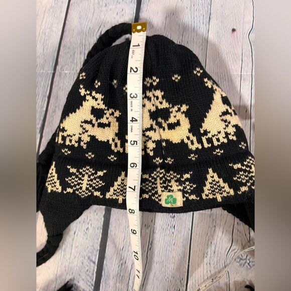 VINTAGE Original Moriarty Stowe VT Naughty Deer Navy Cream Wool Ski Hat Wool main image 5